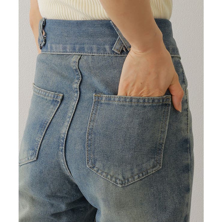 ウォッシュ加工 ハイウエスト 折り返し | レースレディース  | 詳細画像13 