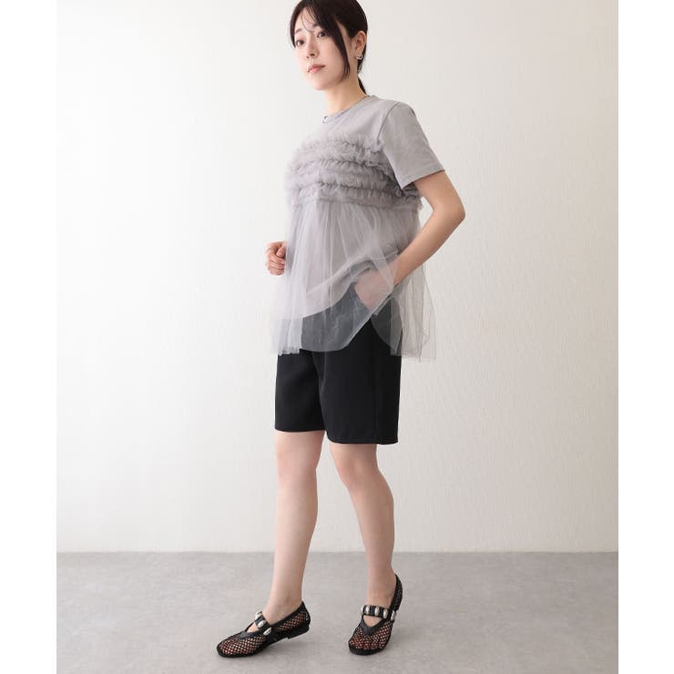 タック入り ハイウエスト セミフレア | レースレディース  | 詳細画像6 