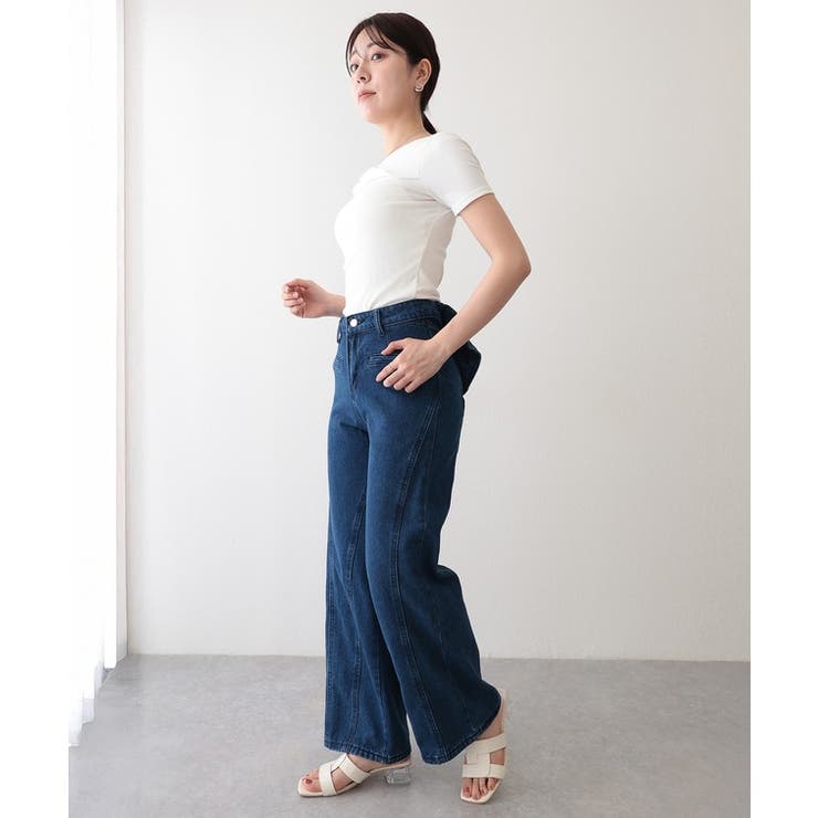 バックリボン ラッフル風 切り替え | レースレディース  | 詳細画像8 