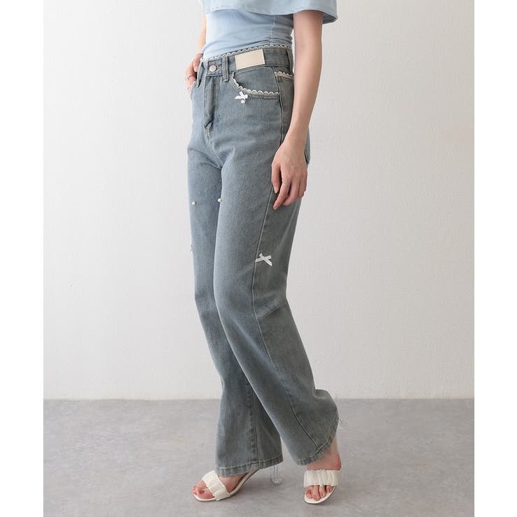 ウォッシュ加工 リボン レース | レースレディース  | 詳細画像7 