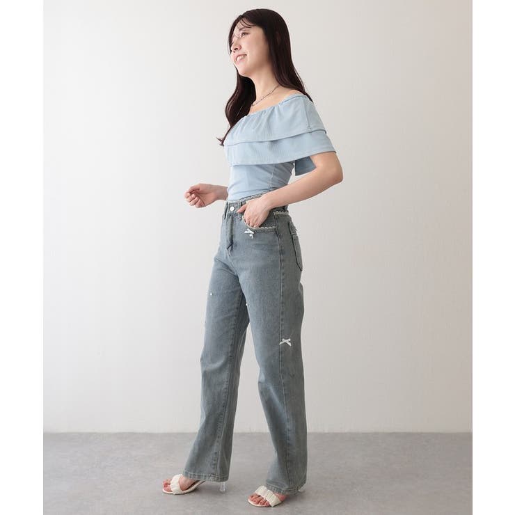 ウォッシュ加工 リボン レース | レースレディース  | 詳細画像8 