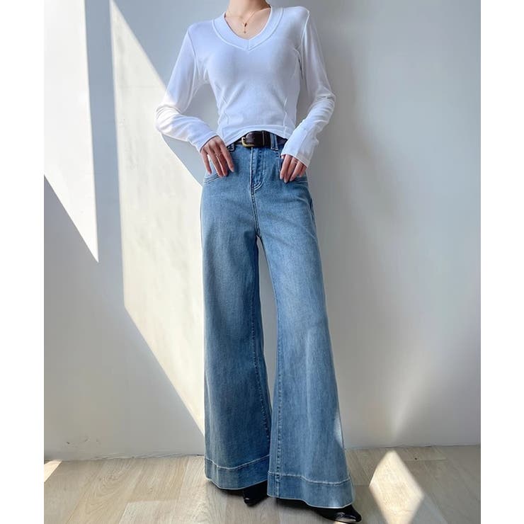 ハイウエスト 裾ステッチ フレア | レースレディース  | 詳細画像10 