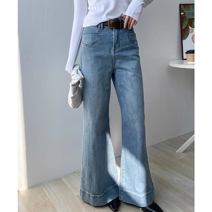 ハイウエスト 裾ステッチ フレア | レースレディース  | 詳細画像8 