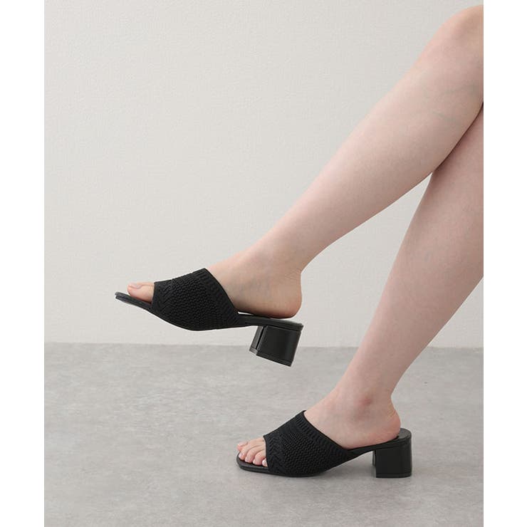 メッシュ編み オープントゥ チャンキーヒール | レースレディース  | 詳細画像4 