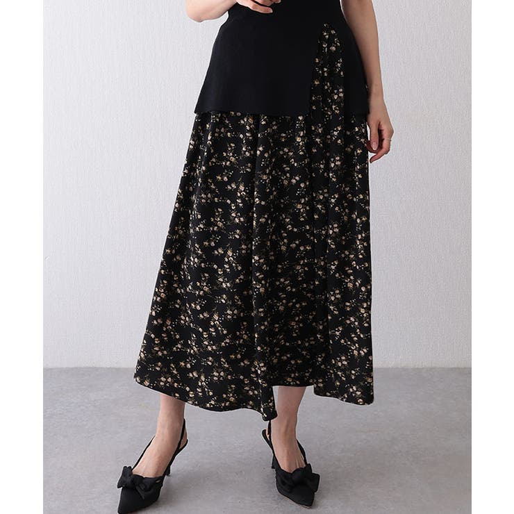 小花柄 ギャザー ロング | レースレディース  | 詳細画像5 