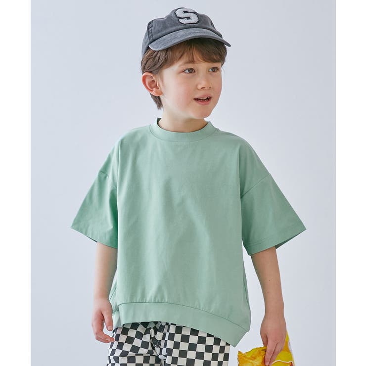Sミント | 防汚 無地バルーン半袖Tシャツ 子供服 | devirock