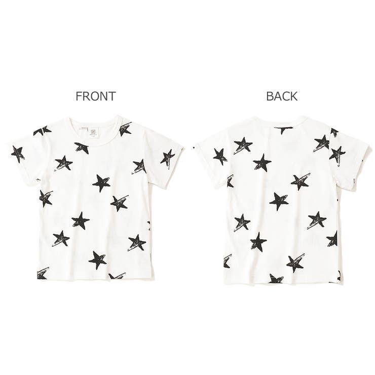 devirock総柄半袖Tシャツ男の子女の子トップス全5色全2柄100-160