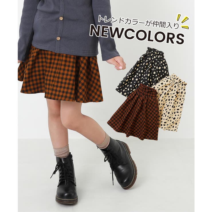 ミニ丈ギャザースカッツ 子供服 キッズ | devirock | 詳細画像5 