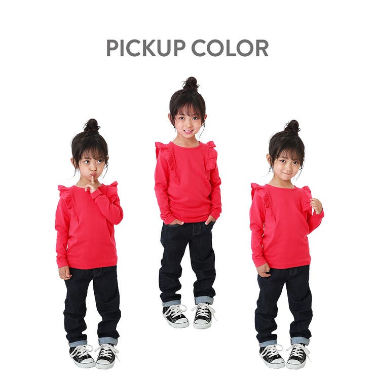 肩フリル長袖Tシャツ 子供服 キッズ | devirock | 詳細画像4 