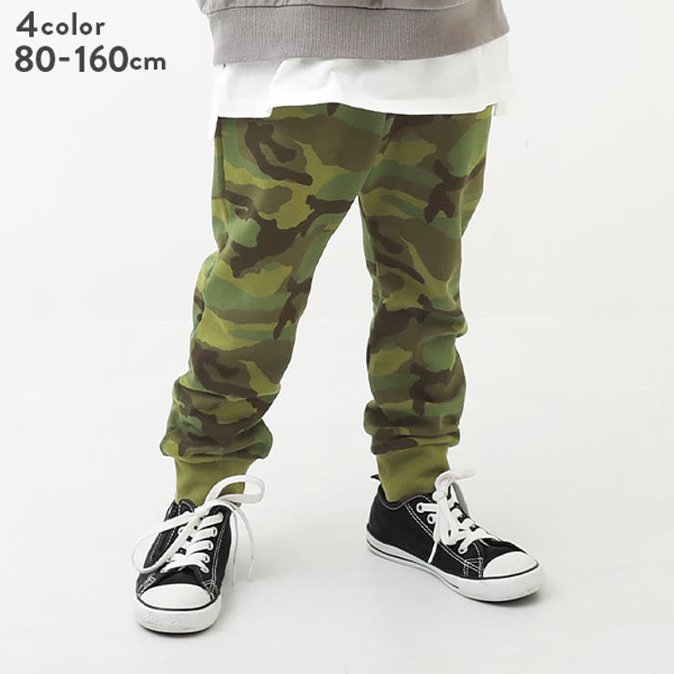 プリントスウェット裾リブパンツ 子供服 キッズ | devirock | 詳細画像1 