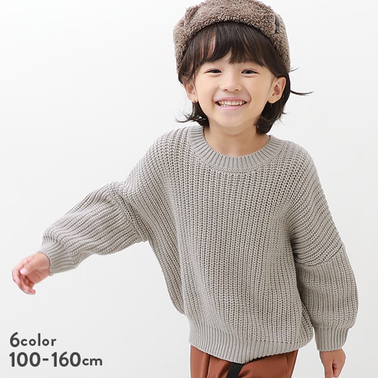 子供服 洗える もちもちニット モックネックセーター デビロック キッズ セーター devirock ニット トップス 女の子 重ね着