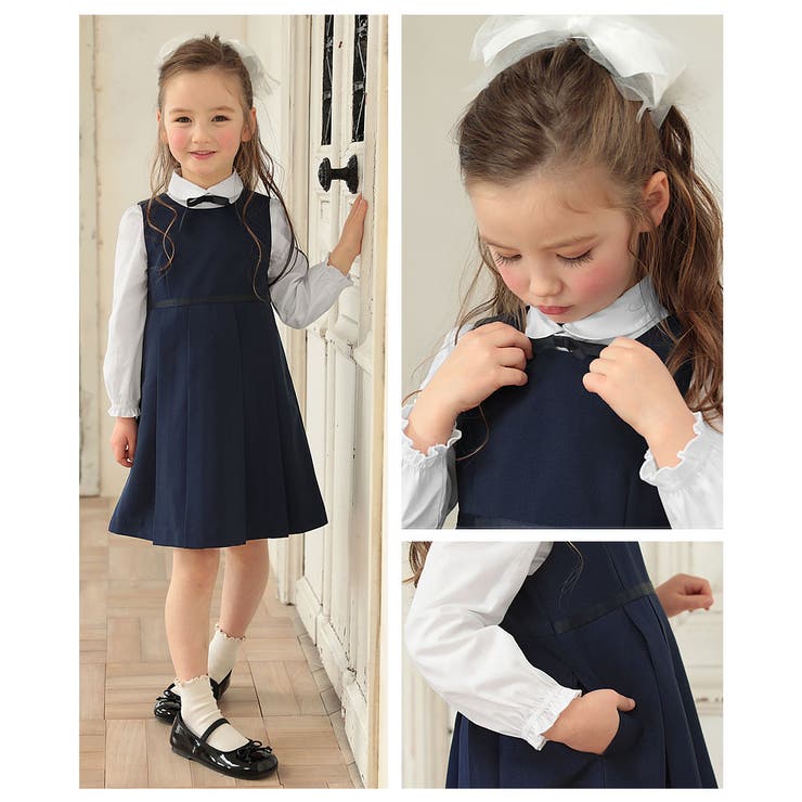 フォーマル女児ドレス3点セット 子供服 キッズ[品番：VR000008836