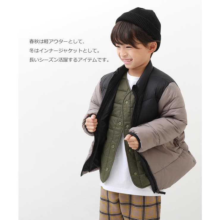 洗える ボタン開き中綿ジャケット 子供服 | devirock | 詳細画像4 