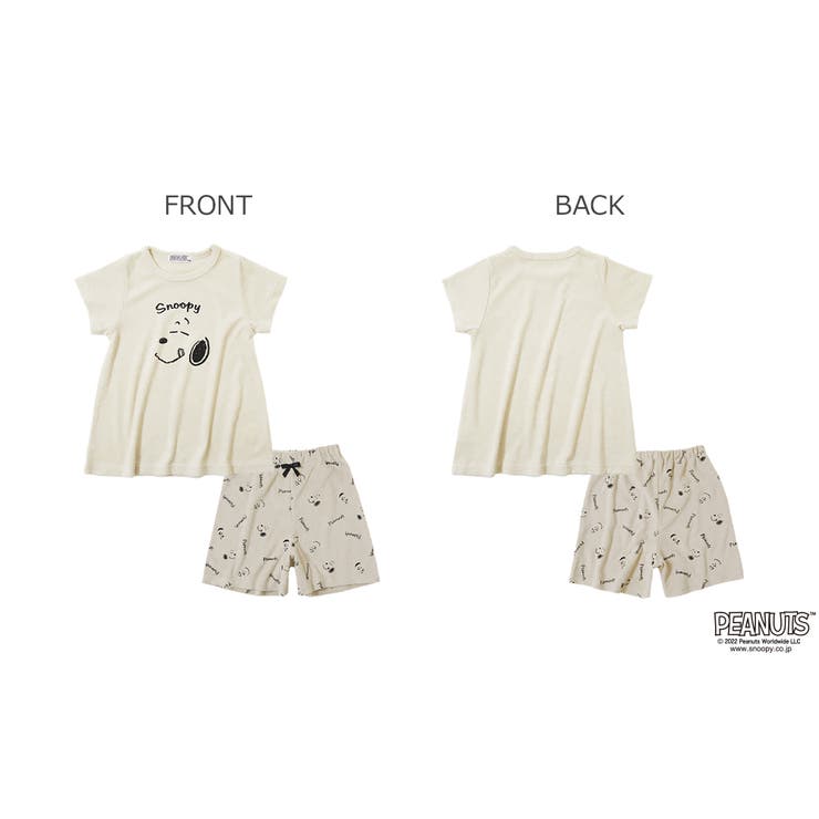 PEANUTS スヌーピーガールズ半袖パイルルームウェア 子供服 | devirock | 詳細画像3 