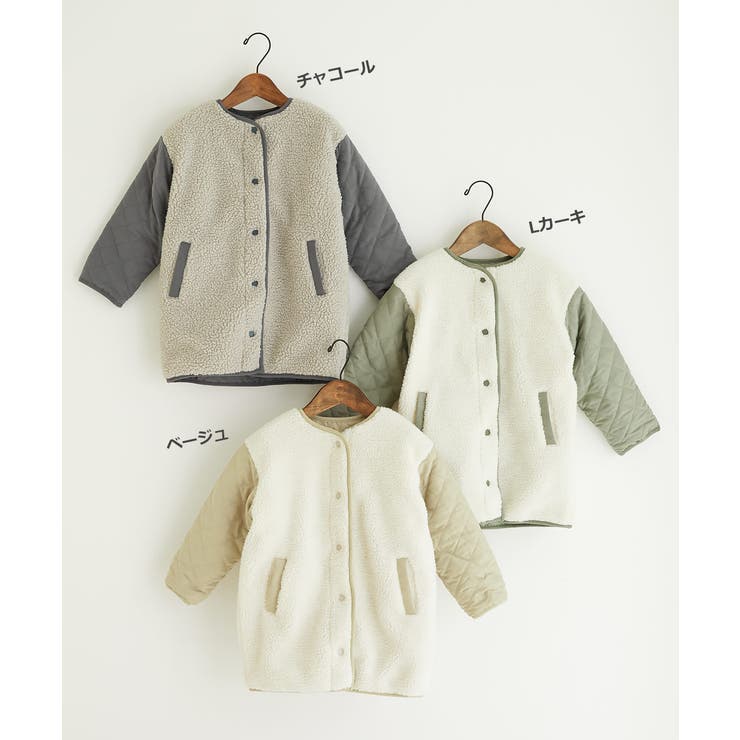 洗える キルティングボア ノーカラー | devirock | 詳細画像2 