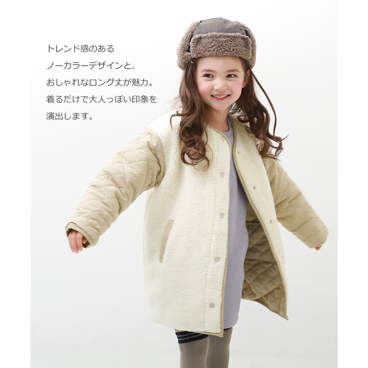 洗える キルティングボア ノーカラー | devirock | 詳細画像4 