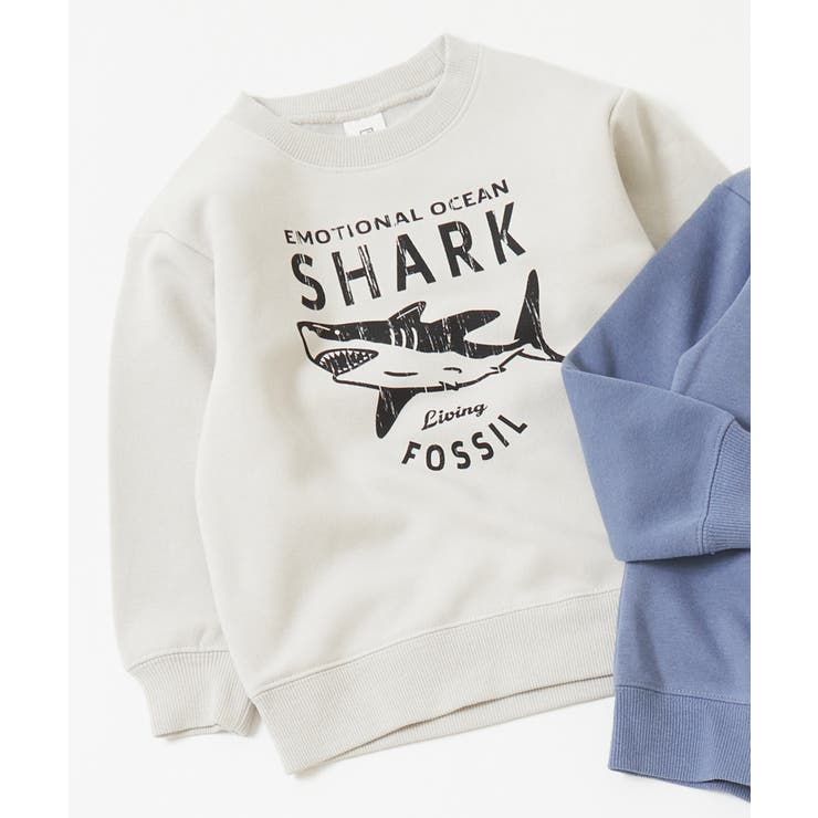 008-サメーLグレー | デビラボ 裏起毛トレーナー 子供服 | devirock