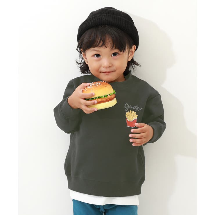 011-ポテト-スミクロ | デビラボ 裏起毛トレーナー 子供服 | devirock