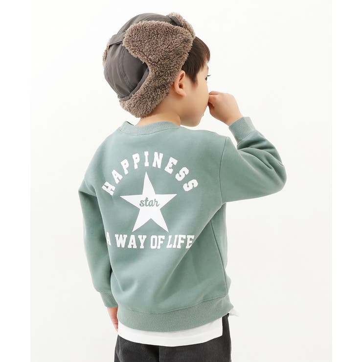 016-星-Dサックス | デビラボ 裏起毛トレーナー 子供服 | devirock