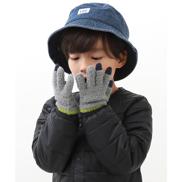 グレー | スマホ対応 ニット手袋 子供服 キッズ 男の子 女の子 手袋 | devirock