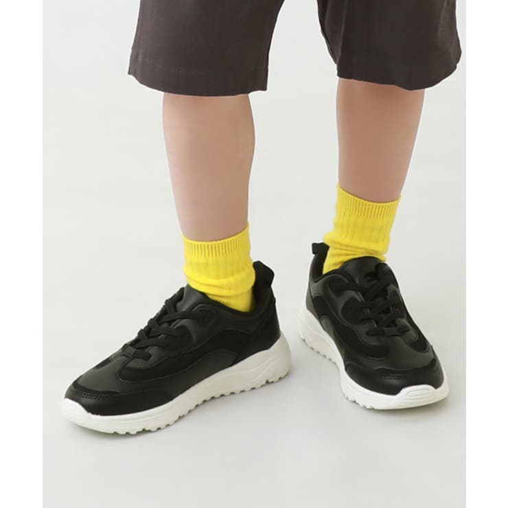 ブラック | 撥水 ボリュームスニーカー 子供服 | devirock