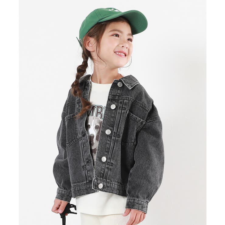 ビッグシルエット デニムジャケット 子供服[品番：VR000009940