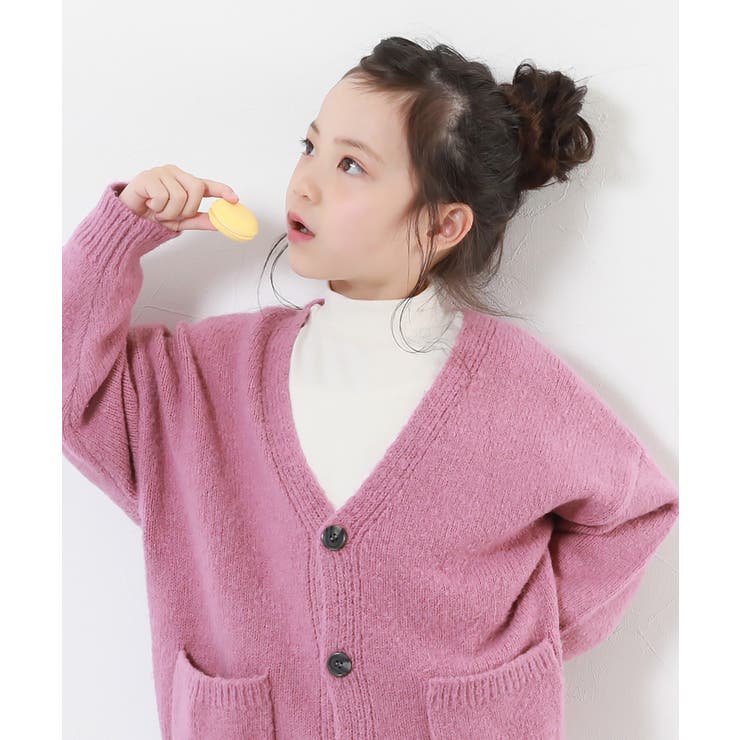 オフホワイト | もちもちストレッチ モックネック長袖Tシャツ 子供服 | devirock