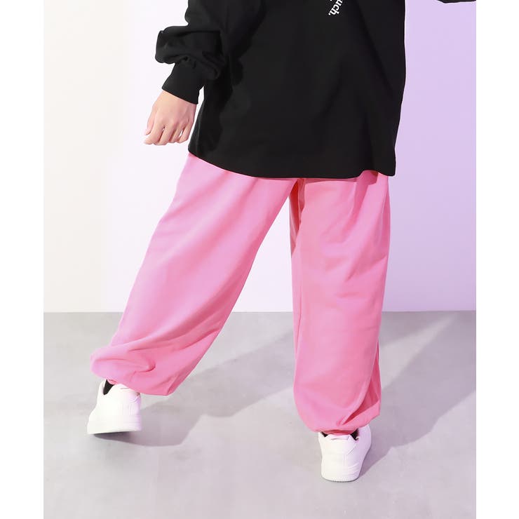 キャンディピンク | 【DANCE】綿100% ワイドジョガー スウェットパンツ | devirock