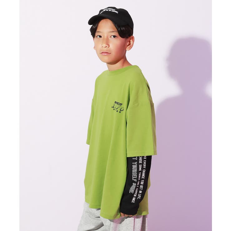 別々でも使える 半袖＆長袖Tシャツ アンサンブル[品番