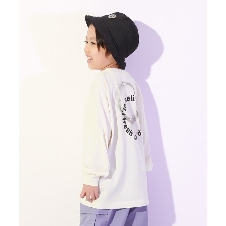 012-サークル-オフホワイト | スーパーBIGシルエット 長袖Tシャツ 綿100% | devirock