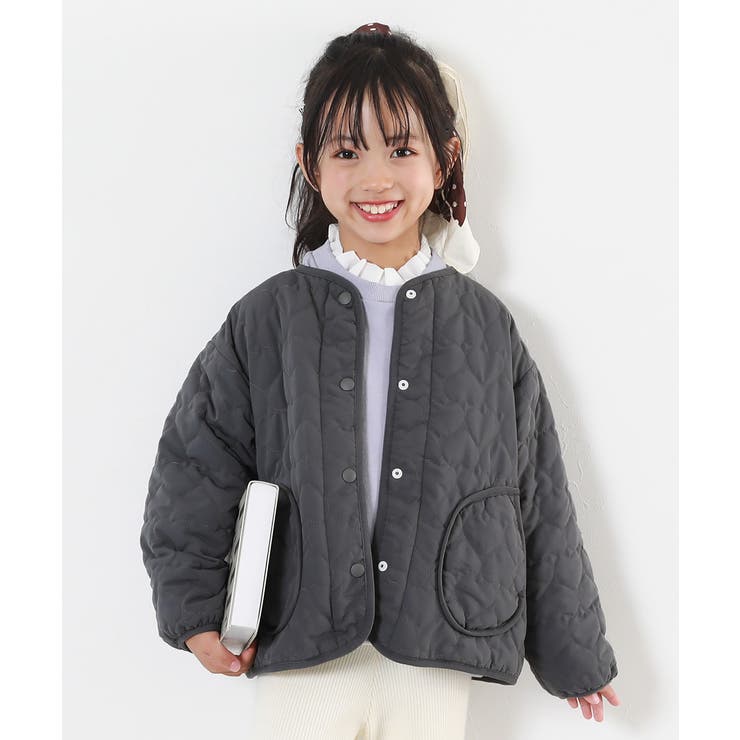 洗える ハートキルティング ボアリバーシブルジャケット[品番