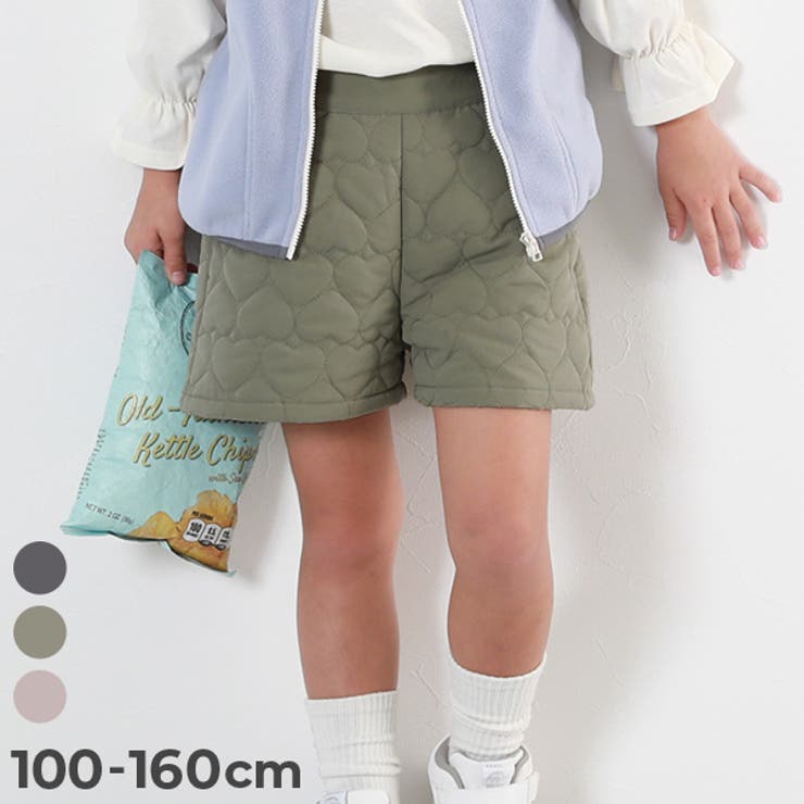 ハートキルティング ショートパンツ 子供服[品番：VR000010208