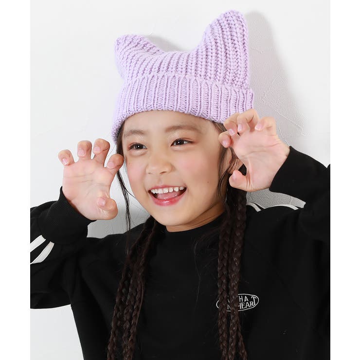 洗える ざっくり編み 猫耳[品番：VR000010249]｜devirock（デビロック