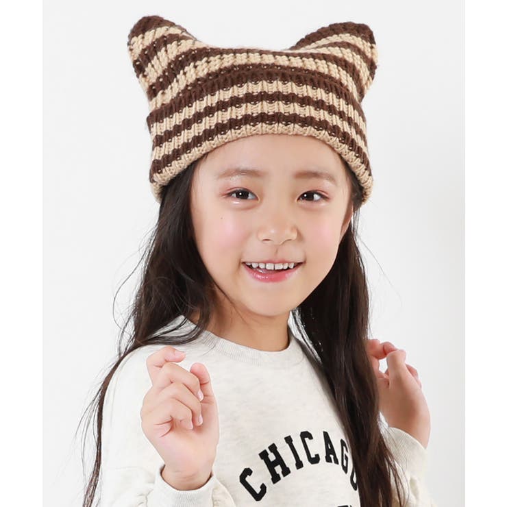 洗える ざっくり編み 猫耳[品番：VR000010249]｜devirock（デビロック