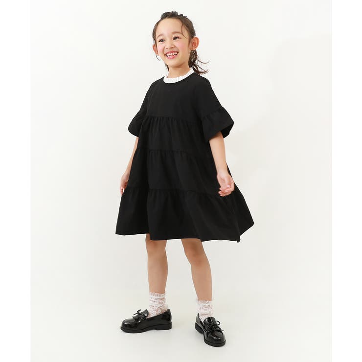 ティアード半袖ワンピース 子供服 キッズ