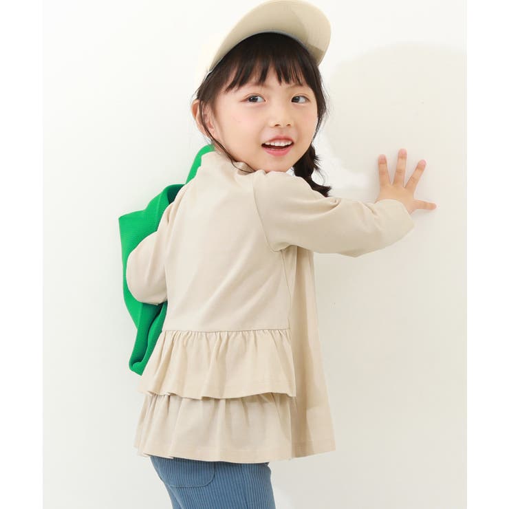 バックフリル 長袖Tシャツ 子供服[品番：VR000009248]｜devirock 