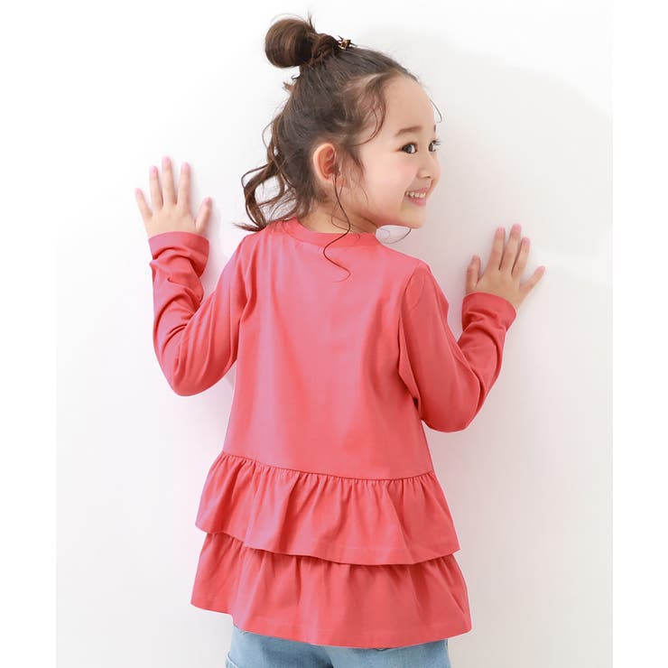 バックフリル 長袖Tシャツ 子供服[品番：VR000009248]｜devirock