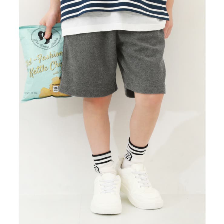 パイル地ハーフパンツ 子供服 キッズ[品番：VR000009322