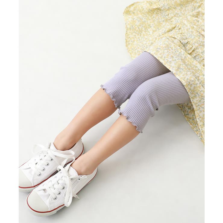 Dバイオレット | 7分丈 リブレギンス 子供服 | devirock
