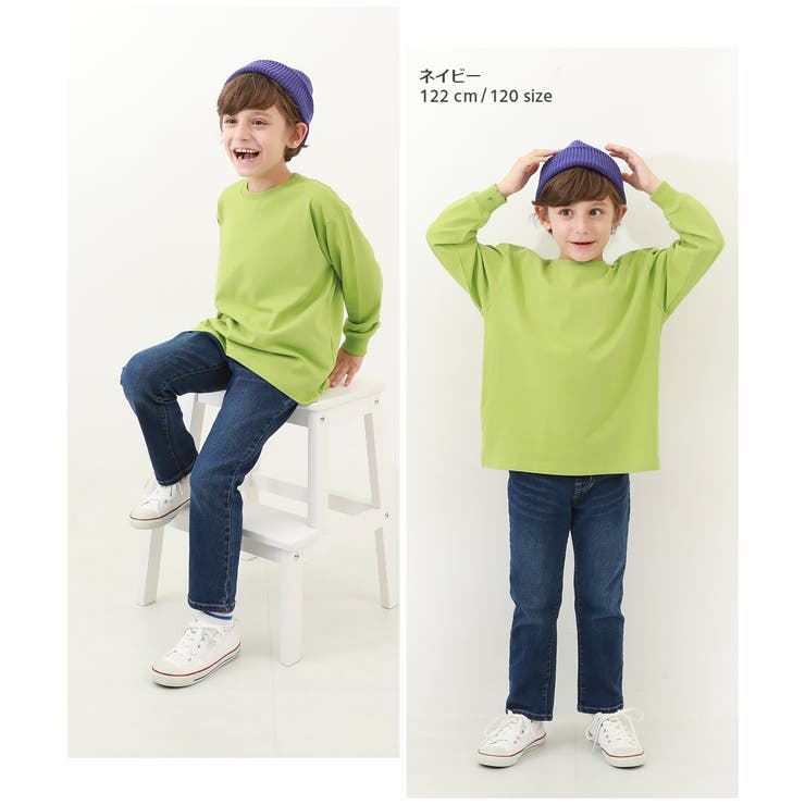 楽デニム ストレートパンツ 子供服[品番：VR000009679]｜devirock