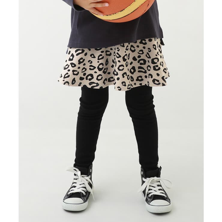 005-ヒョウ-グレージュ | 10分丈 スカッツ 子供服 | devirock