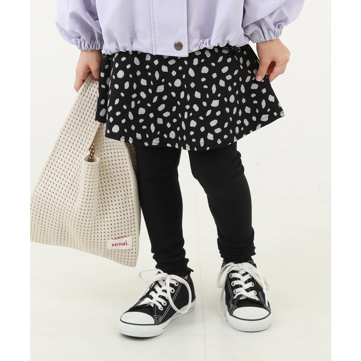 007-ブチ-ブラック | 10分丈 スカッツ 子供服 | devirock