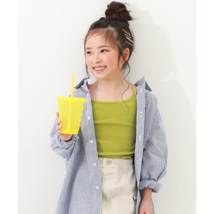 ピスタチオ | リブキャミソール(140cm以上カップ付き) 子供服 キッズ | devirock