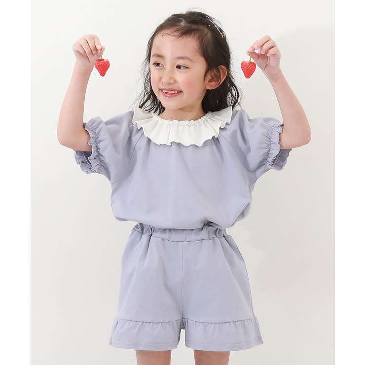 綿100% どっちも前 フリル半袖パジャマ[品番：VR000010022