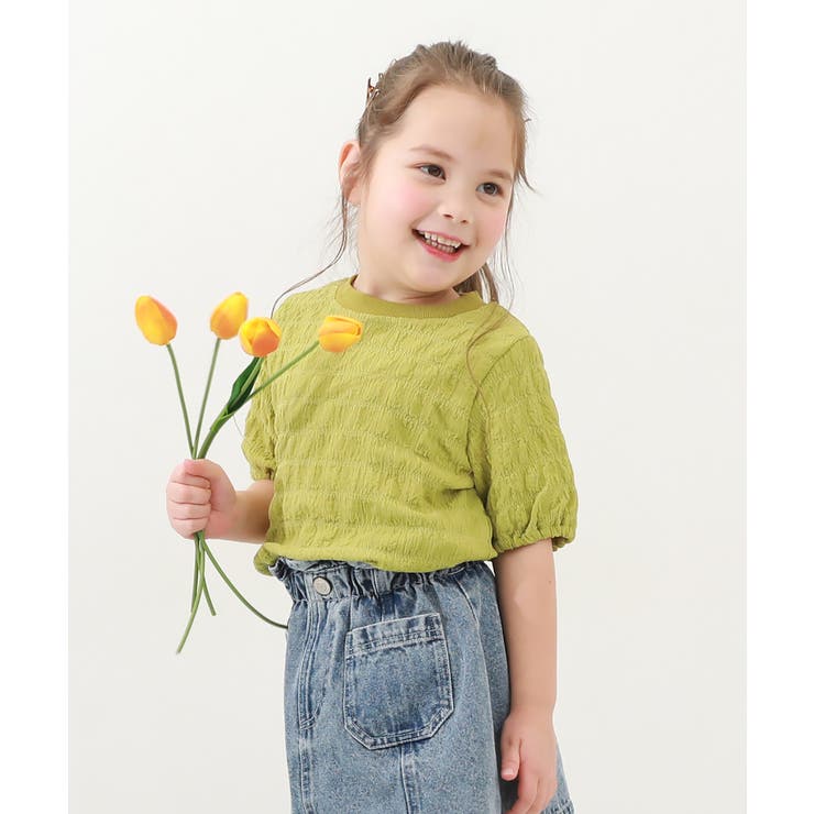 ぽこぽこ半袖Tシャツ 子供服 キッズ 女の子 トップス 半袖T
