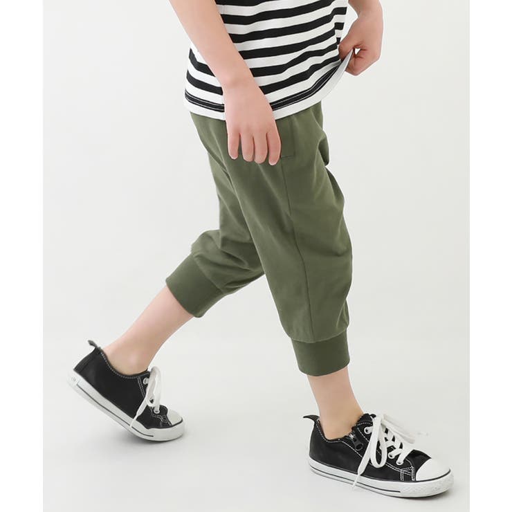 Dオリーブ | 7分丈 裾リブパンツ 子供服 | devirock