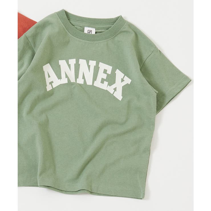 BROOKLYN Tシャツ 緑色 半袖 デビラボ BOXシルエット プリント半袖Tシャツ[品番：VR000009985