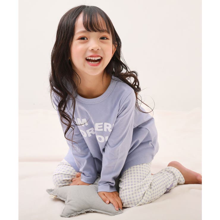 008-ロゴ-Gブルー | 綿100％ ガールズ くしゅっと裾リボン | devirock