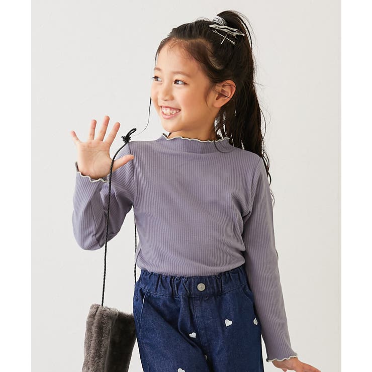 Gバイオレット | メロウリブ長袖Tシャツ 子供服 キッズ 女の子 ロンT トップス  | devirock