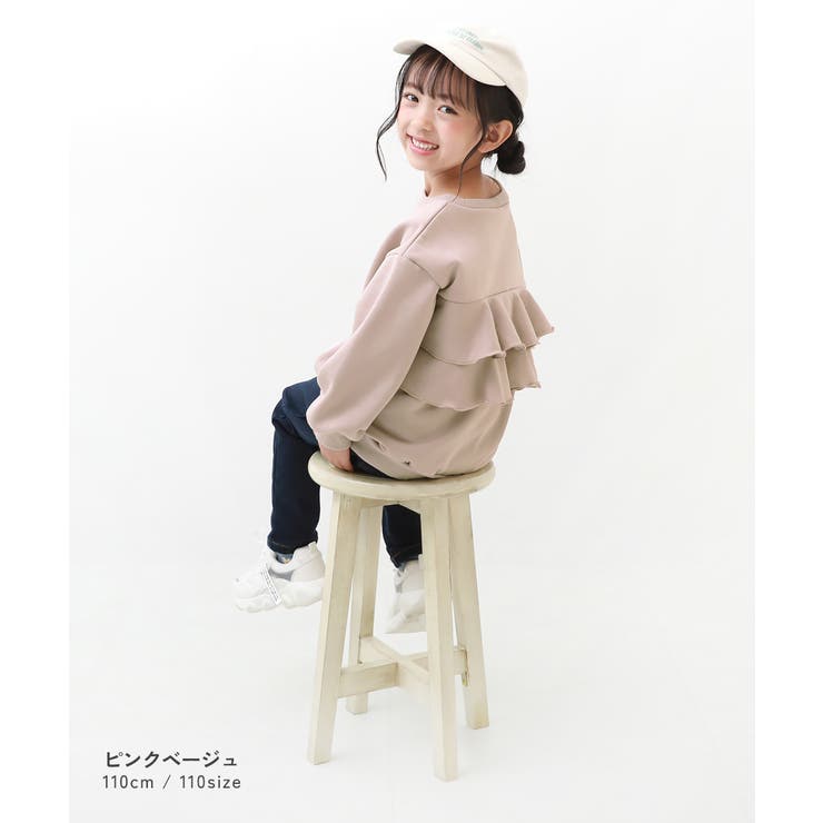 ヨリ　スウェット　バックフリル バックフリル 裏起毛 トレーナー[品番：VR000009598]｜devirock